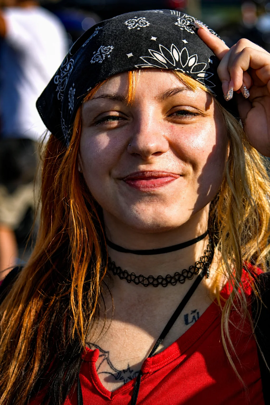 Documentary portrait photographed by Shannan Rohde at Wisconsin Dells Bike Week