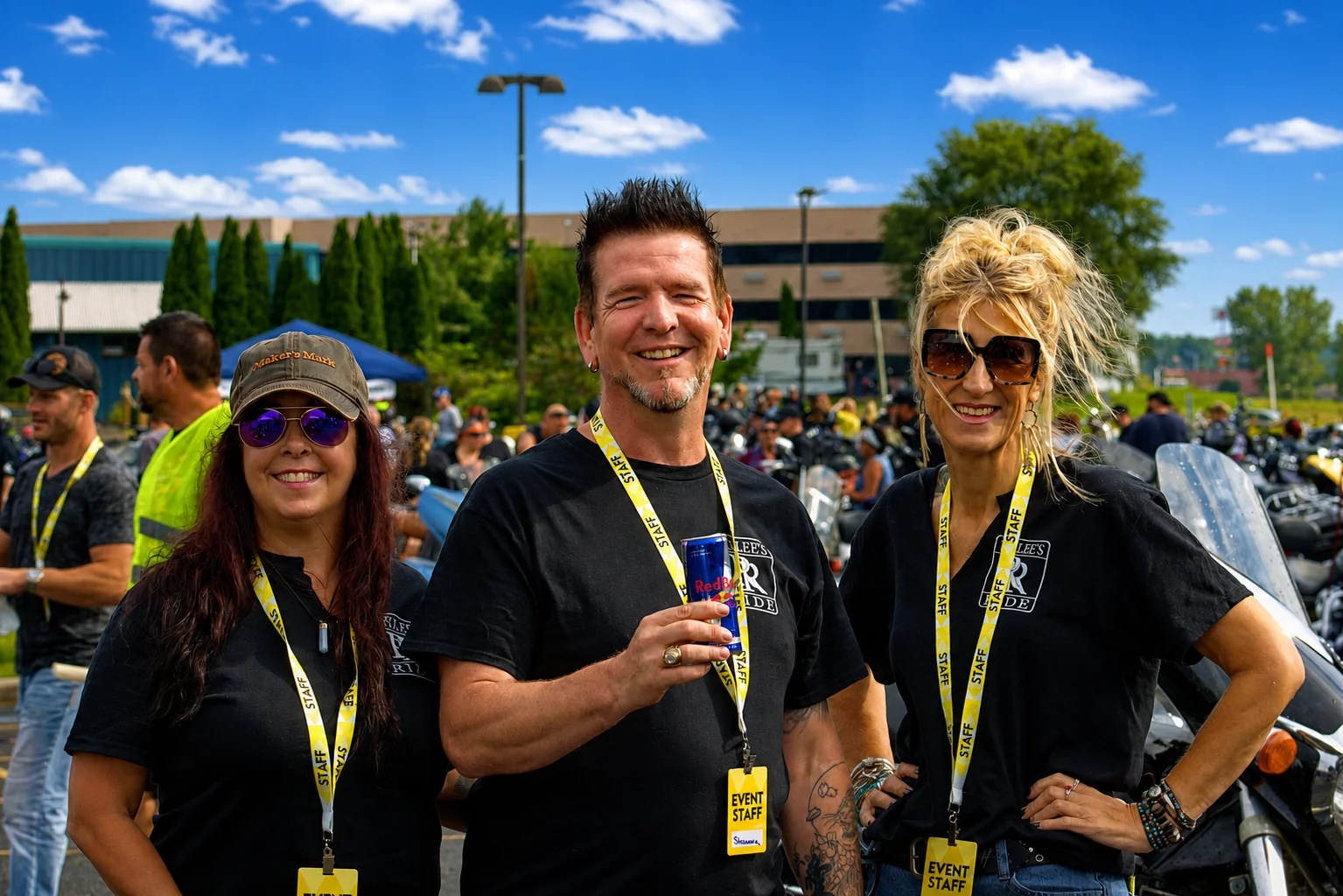 Three Bike Week attendees posing together