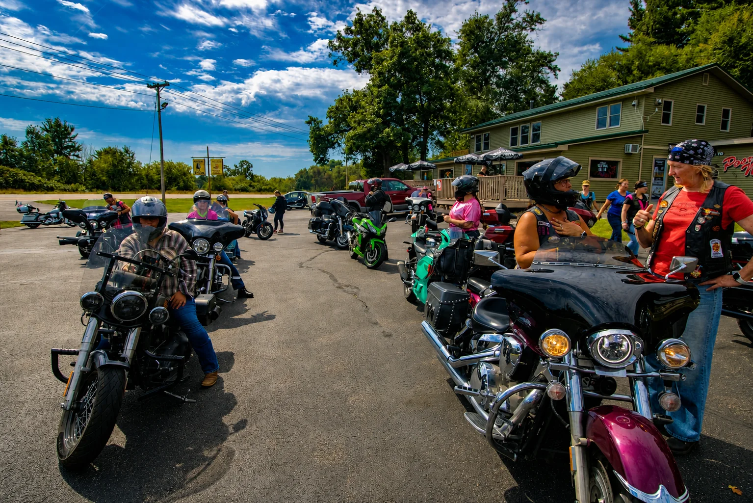 Riders and motorcycles assembled for the final day